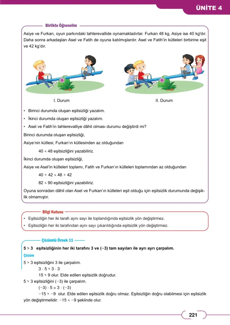 8. Sınıf Matematik Ders Kitabı Cevapları Meb Yayınları Sayfa 221