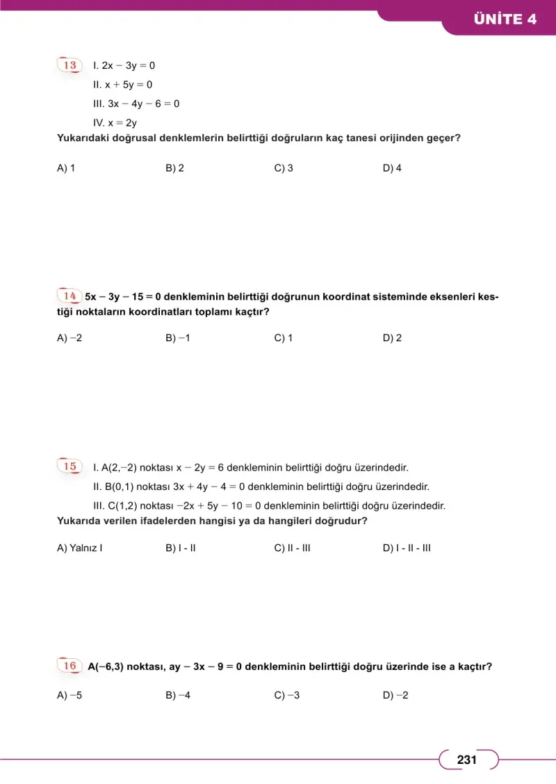 8. Sınıf Matematik Ders Kitabı Cevapları Meb Yayınları Sayfa 231