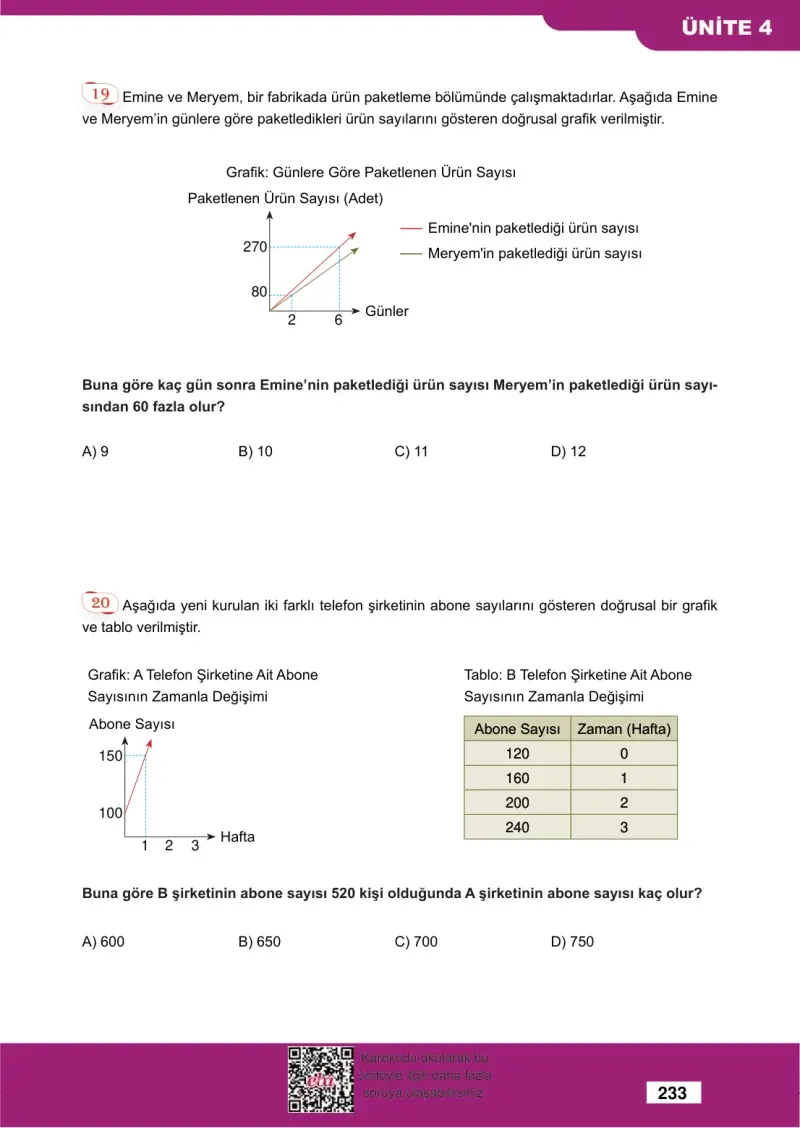 8. Sınıf Matematik Ders Kitabı Cevapları Meb Yayınları Sayfa 233