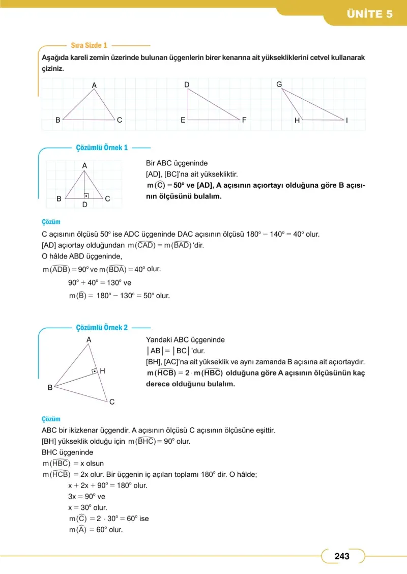8. Sınıf Matematik Ders Kitabı Cevapları Meb Yayınları Sayfa 243