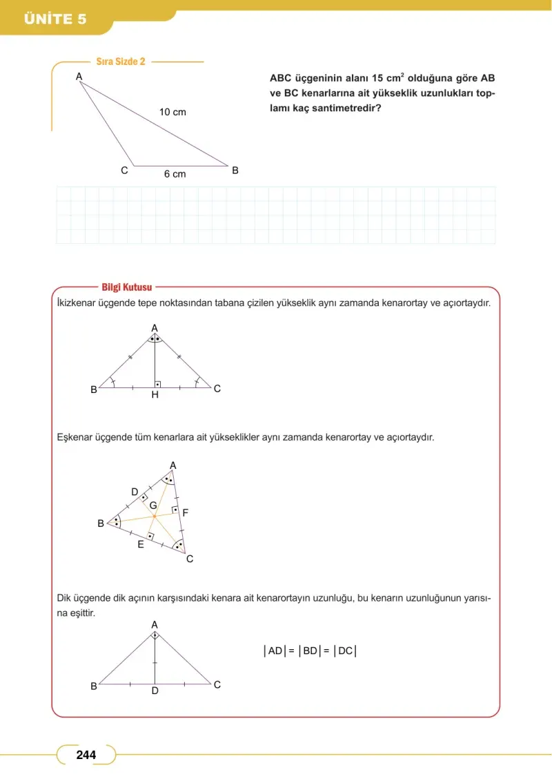 8. Sınıf Matematik Ders Kitabı Cevapları Meb Yayınları Sayfa 244