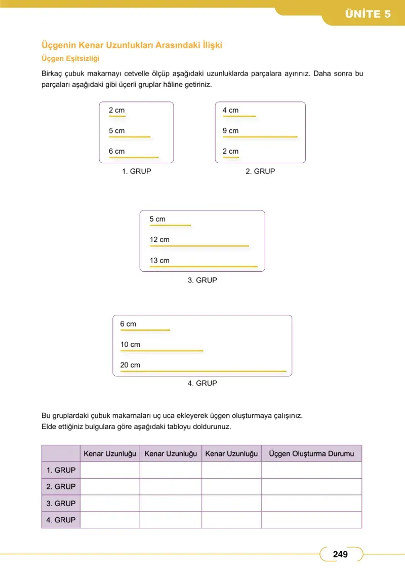 8. Sınıf Matematik Ders Kitabı Cevapları Meb Yayınları Sayfa 249