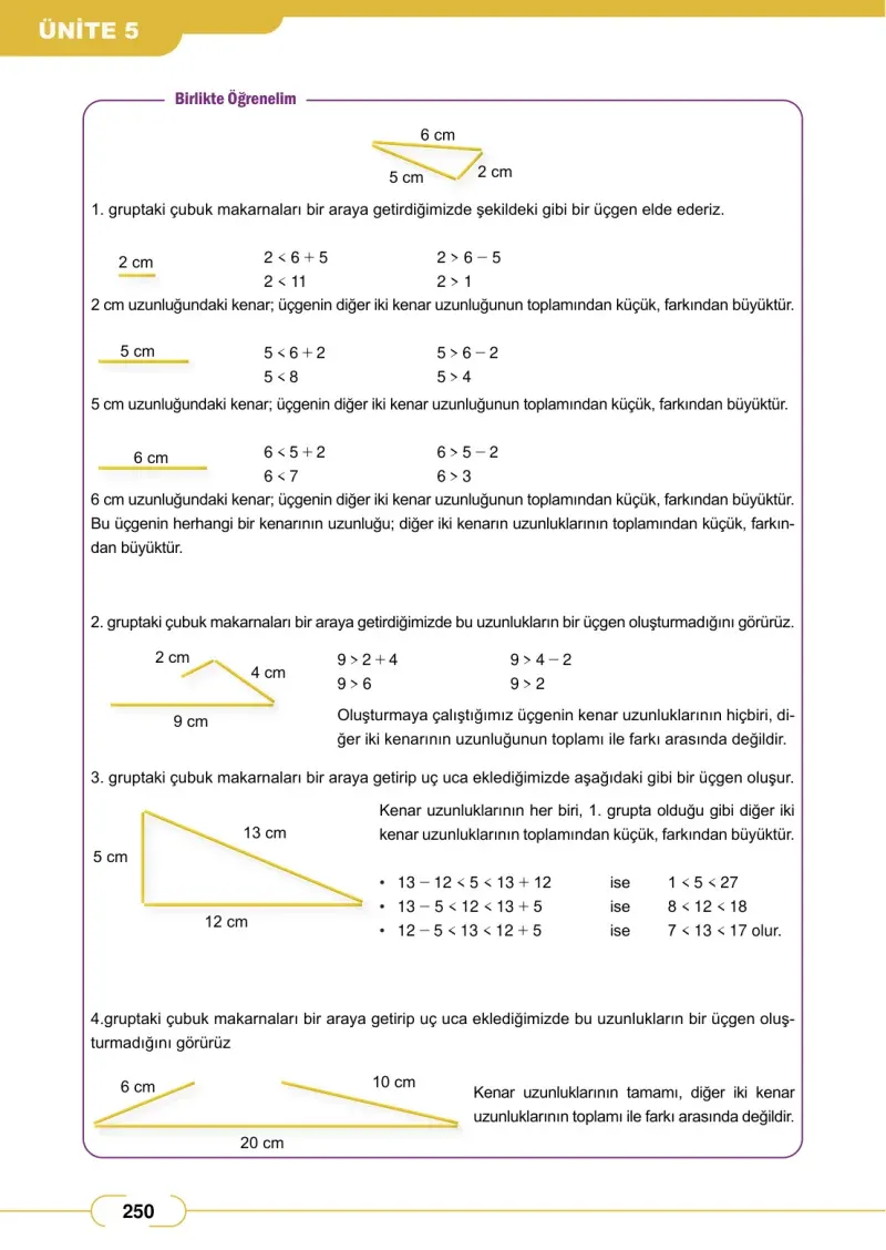 8. Sınıf Matematik Ders Kitabı Cevapları Meb Yayınları Sayfa 250