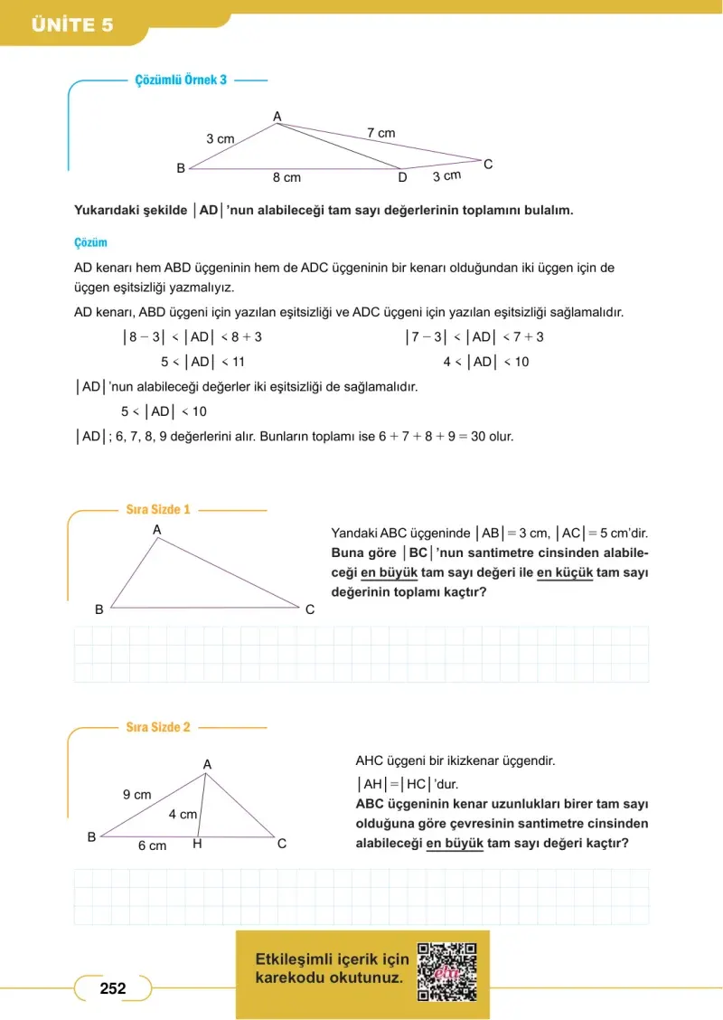8. Sınıf Matematik Ders Kitabı Cevapları Meb Yayınları Sayfa 252