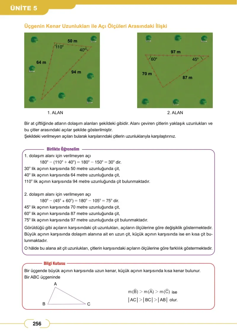 8. Sınıf Matematik Ders Kitabı Cevapları Meb Yayınları Sayfa 256