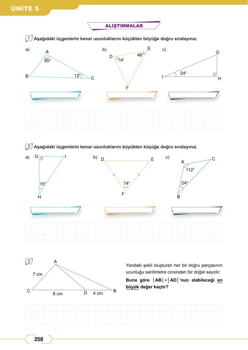 8. Sınıf Matematik Ders Kitabı Cevapları Meb Yayınları Sayfa 258