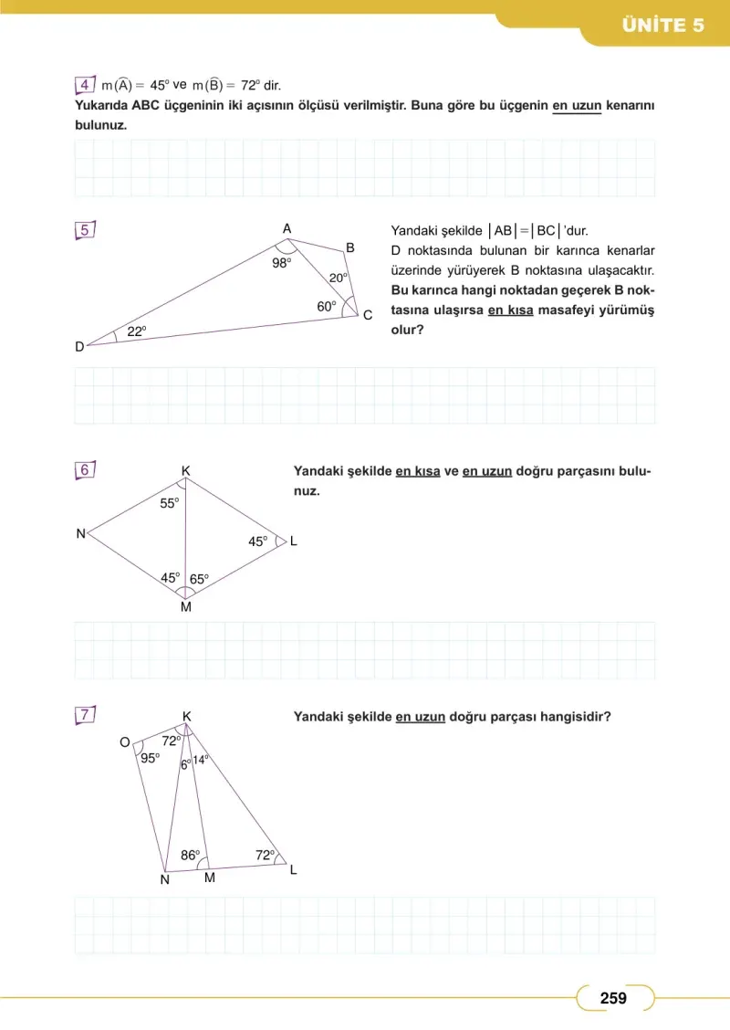 8. Sınıf Matematik Ders Kitabı Cevapları Meb Yayınları Sayfa 259
