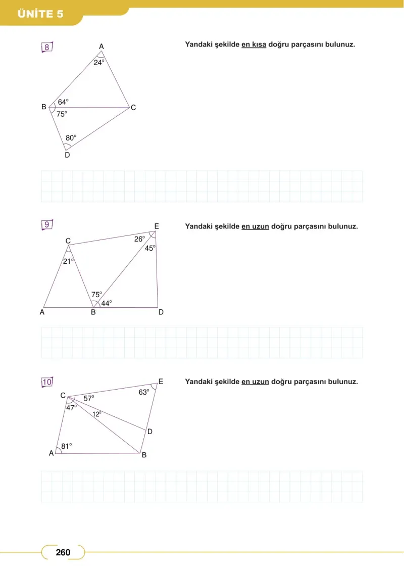 8. Sınıf Matematik Ders Kitabı Cevapları Meb Yayınları Sayfa 260