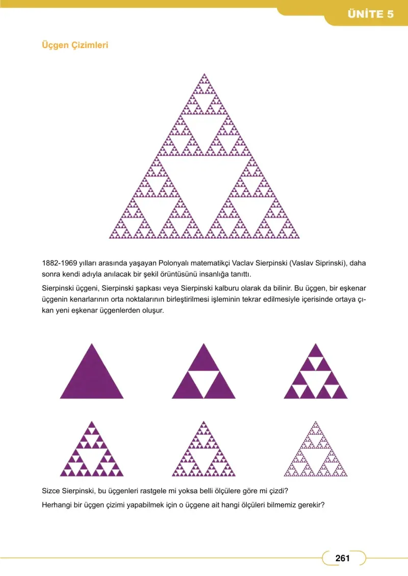 8. Sınıf Matematik Ders Kitabı Cevapları Meb Yayınları Sayfa 261