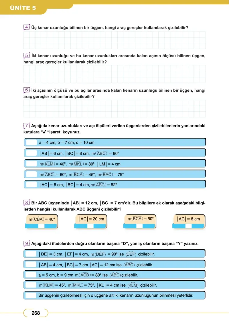 8. Sınıf Matematik Ders Kitabı Cevapları Meb Yayınları Sayfa 268