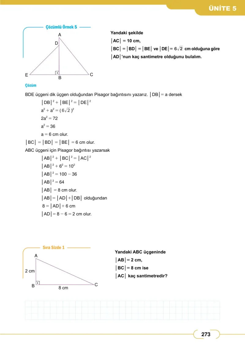 8. Sınıf Matematik Ders Kitabı Cevapları Meb Yayınları Sayfa 273