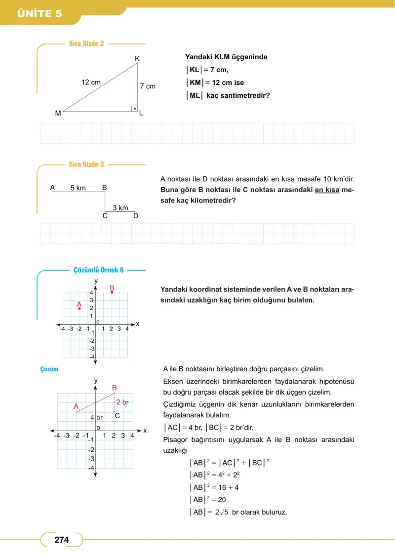 8. Sınıf Matematik Ders Kitabı Cevapları Meb Yayınları Sayfa 274