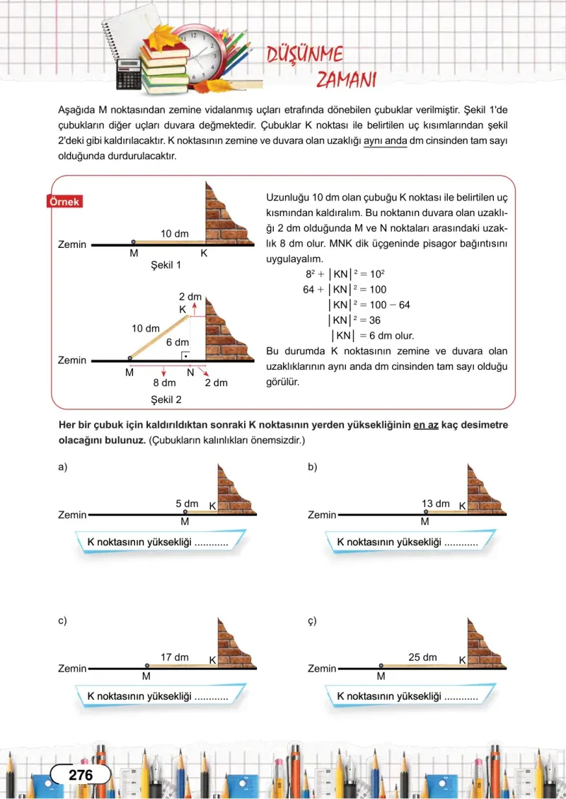 8. Sınıf Matematik Ders Kitabı Cevapları Meb Yayınları Sayfa 276