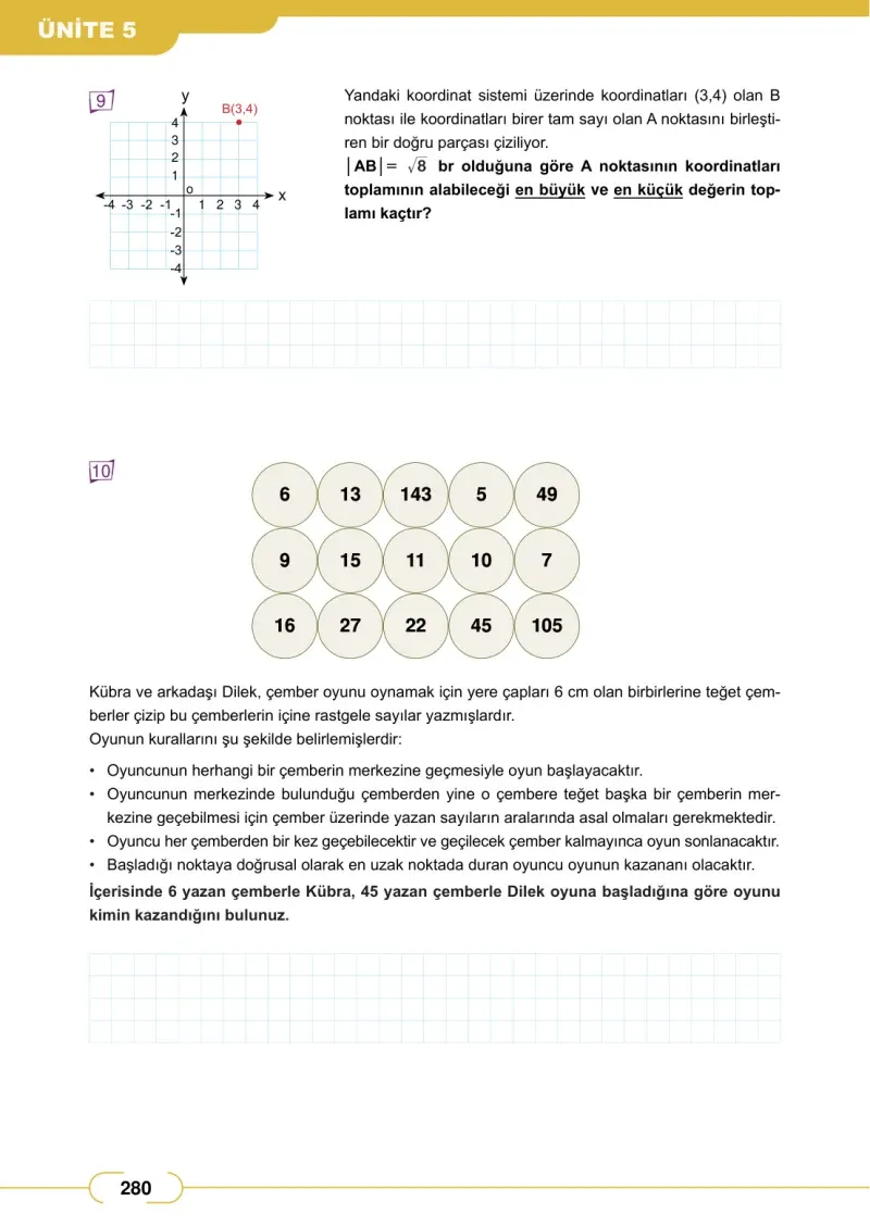 8. Sınıf Matematik Ders Kitabı Cevapları Meb Yayınları Sayfa 280