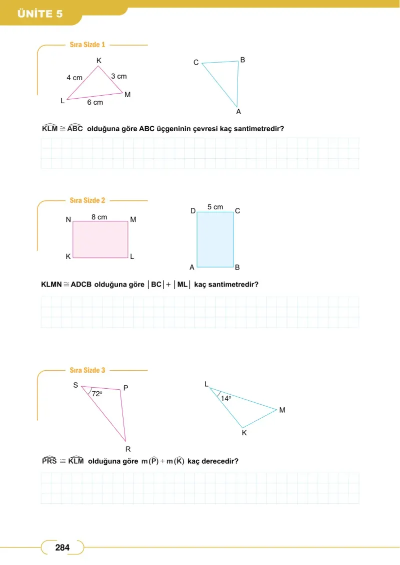 8. Sınıf Matematik Ders Kitabı Cevapları Meb Yayınları Sayfa 284