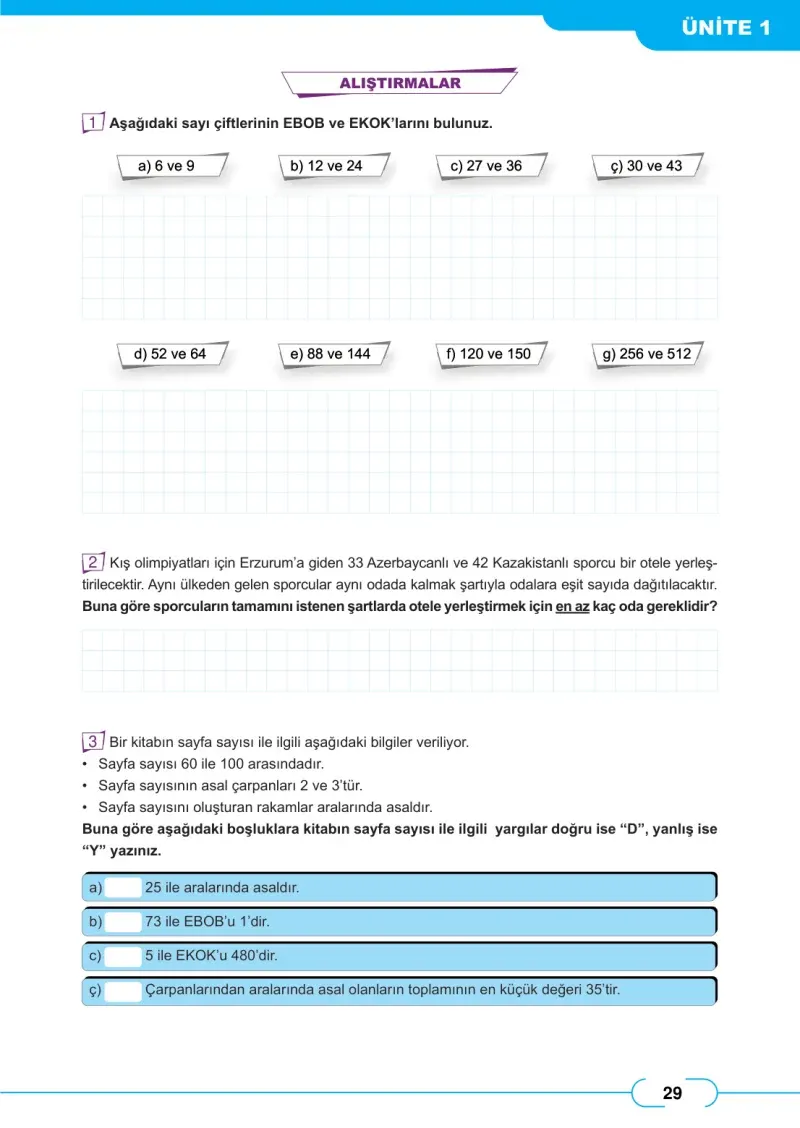 8. Sınıf Matematik Ders Kitabı Cevapları Meb Yayınları Sayfa 29