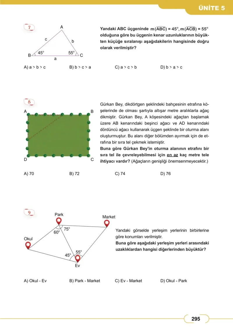 8. Sınıf Matematik Ders Kitabı Cevapları Meb Yayınları Sayfa 295