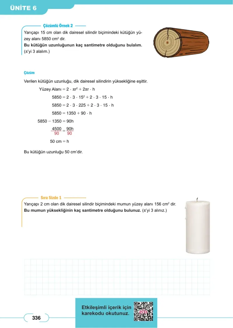 8. Sınıf Matematik Ders Kitabı Cevapları Meb Yayınları Sayfa 336