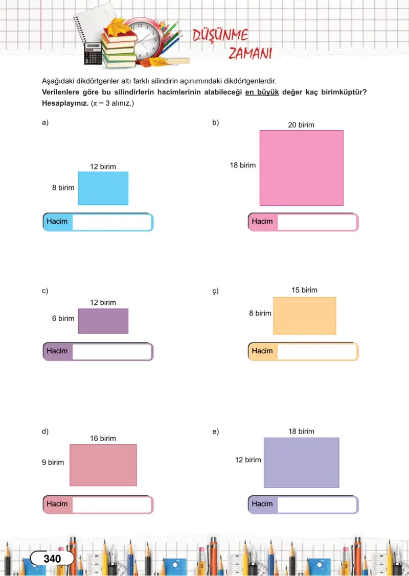 8. Sınıf Matematik Ders Kitabı Cevapları Meb Yayınları Sayfa 340