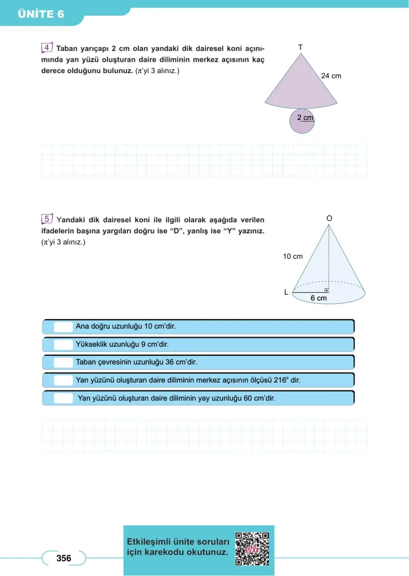 8. Sınıf Matematik Ders Kitabı Cevapları Meb Yayınları Sayfa 356