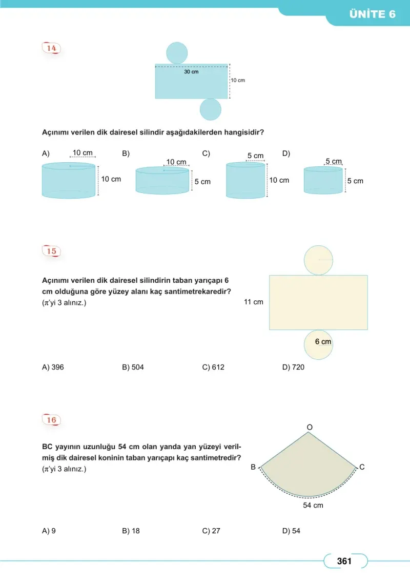 8. Sınıf Matematik Ders Kitabı Cevapları Meb Yayınları Sayfa 361