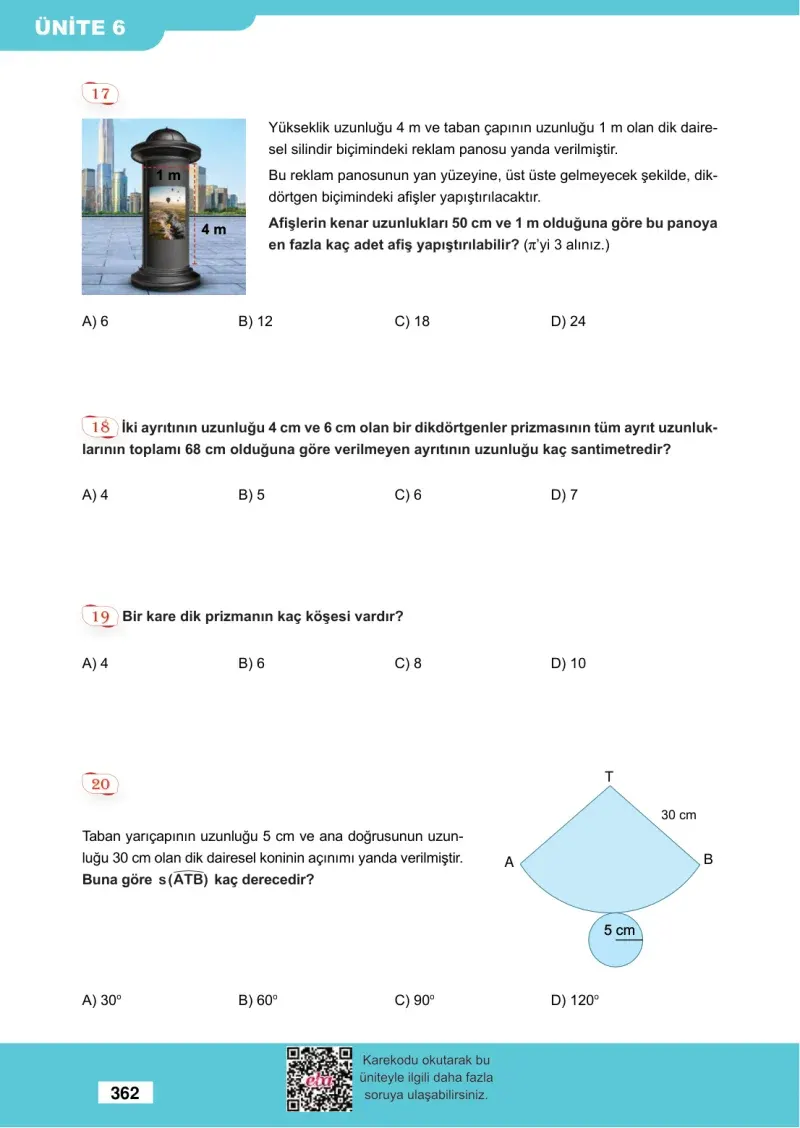 8. Sınıf Matematik Ders Kitabı Cevapları Meb Yayınları Sayfa 362