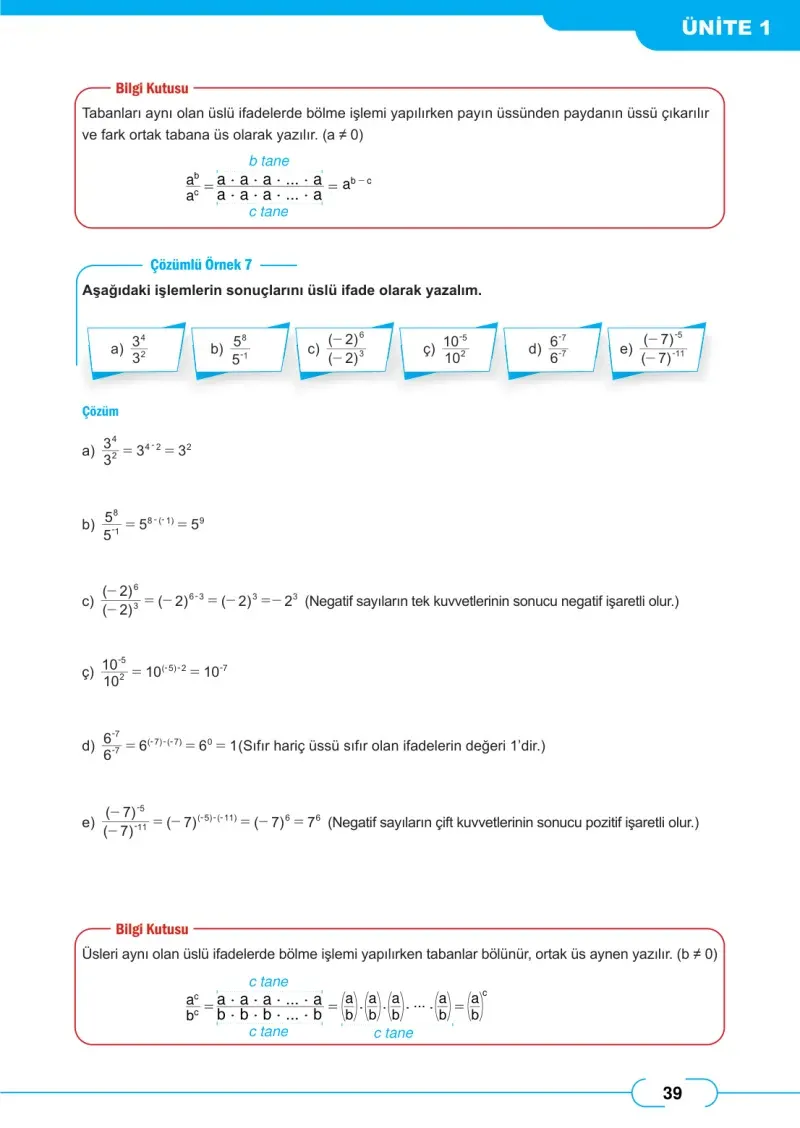 8. Sınıf Matematik Ders Kitabı Cevapları Meb Yayınları Sayfa 39