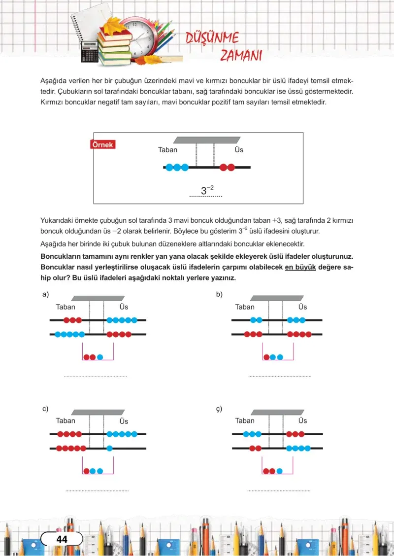 8. Sınıf Matematik Ders Kitabı Cevapları Meb Yayınları Sayfa 44