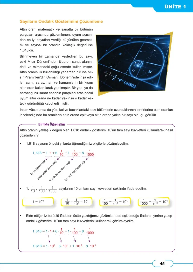 8. Sınıf Matematik Ders Kitabı Cevapları Meb Yayınları Sayfa 45