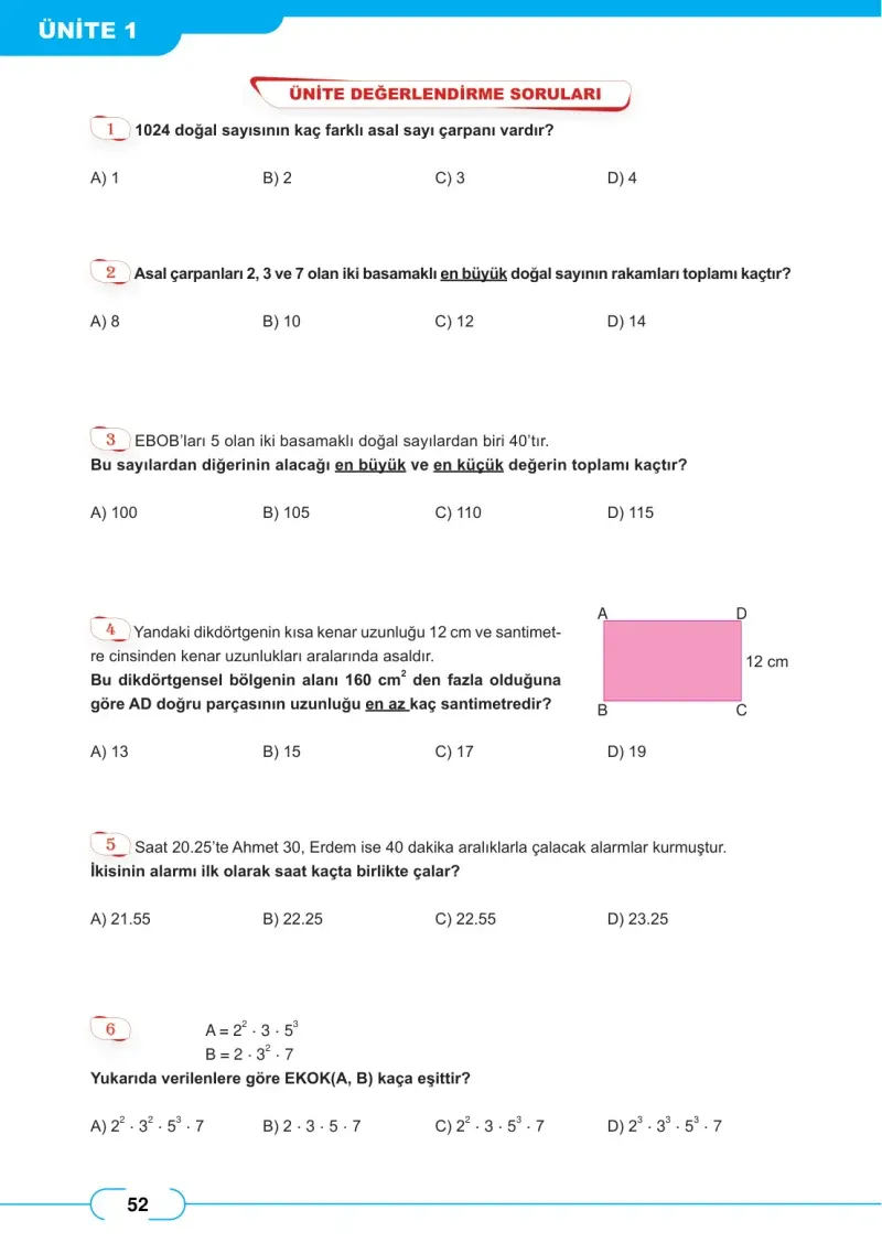 8. Sınıf Matematik Ders Kitabı Cevapları Meb Yayınları Sayfa 52