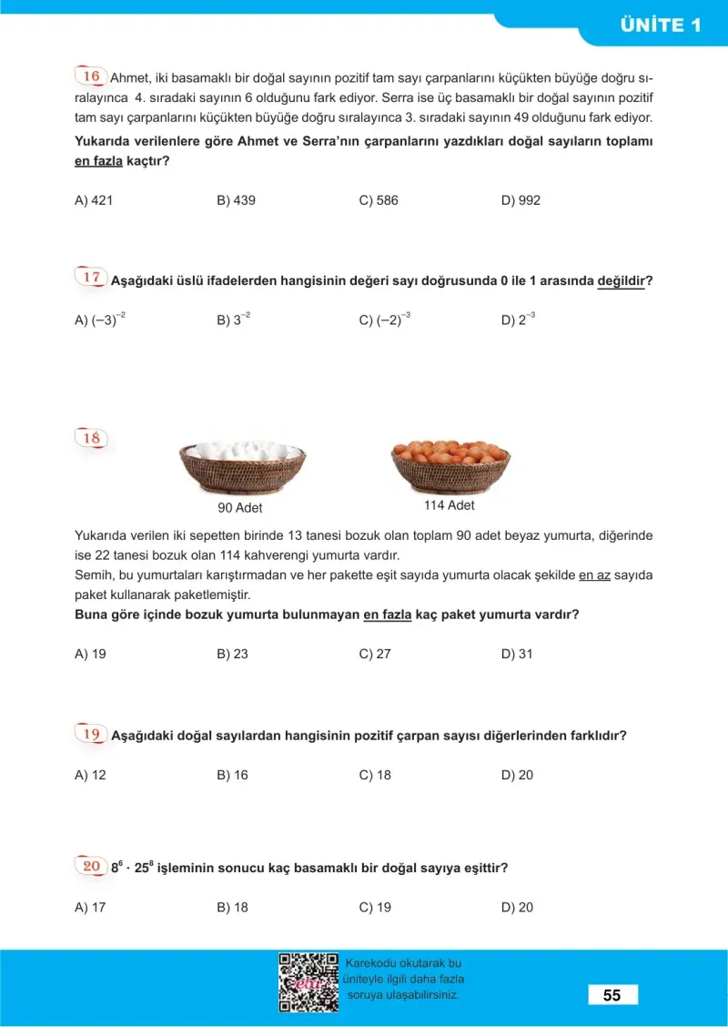8. Sınıf Matematik Ders Kitabı Cevapları Meb Yayınları Sayfa 55