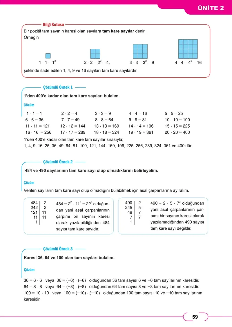 8. Sınıf Matematik Ders Kitabı Cevapları Meb Yayınları Sayfa 59