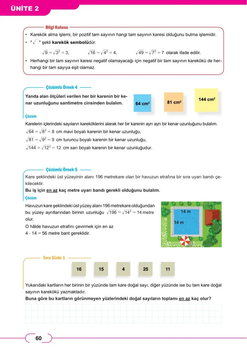 8. Sınıf Matematik Ders Kitabı Cevapları Meb Yayınları Sayfa 60