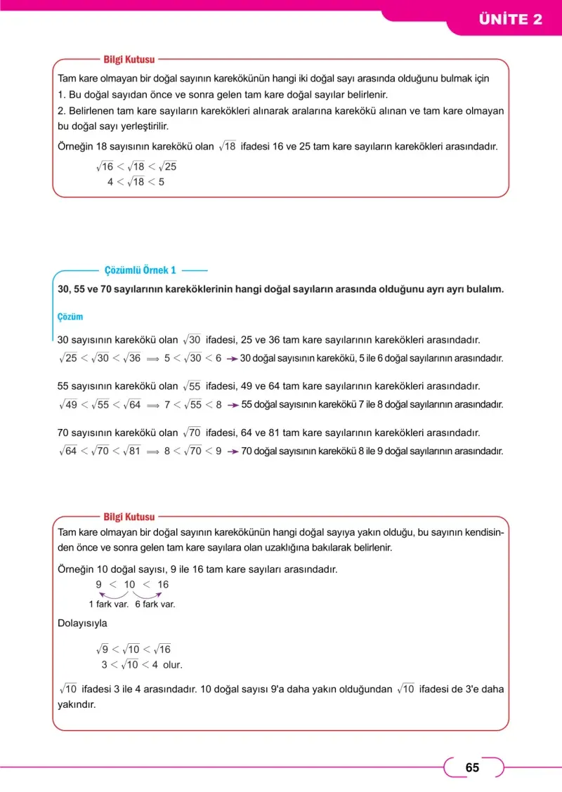 8. Sınıf Matematik Ders Kitabı Cevapları Meb Yayınları Sayfa 65