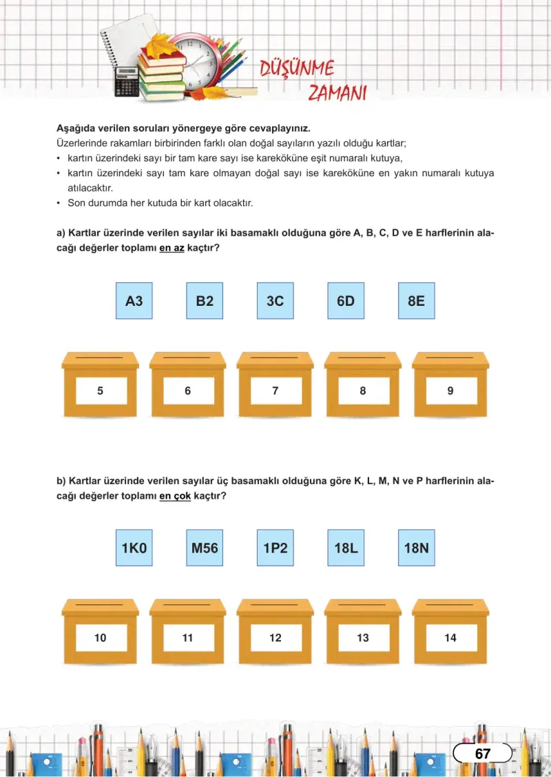 8. Sınıf Matematik Ders Kitabı Cevapları Meb Yayınları Sayfa 67