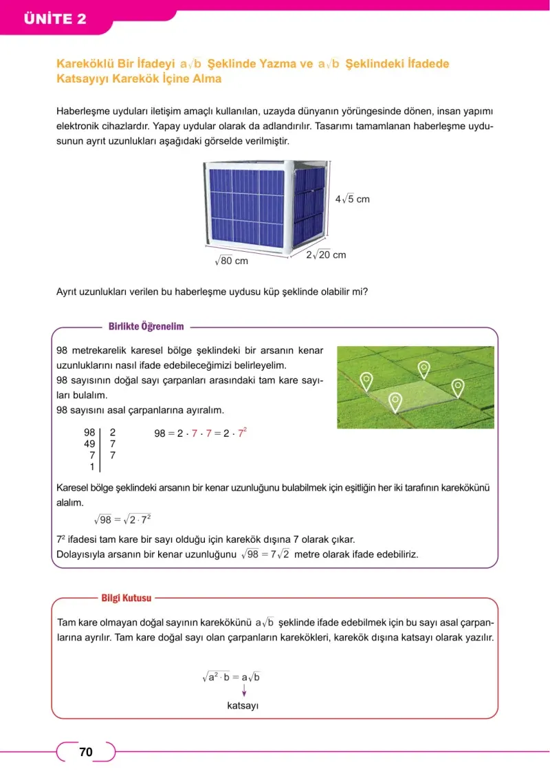 8. Sınıf Matematik Ders Kitabı Cevapları Meb Yayınları Sayfa 70