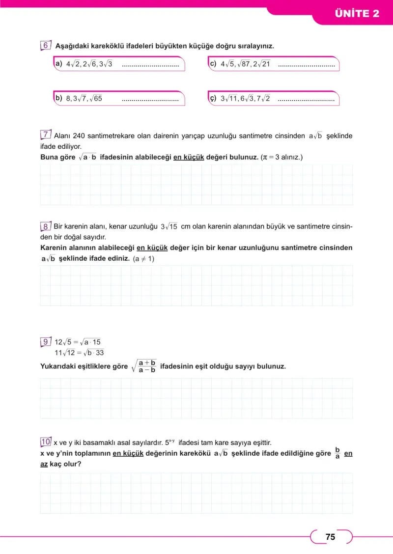 8. Sınıf Matematik Ders Kitabı Cevapları Meb Yayınları Sayfa 75