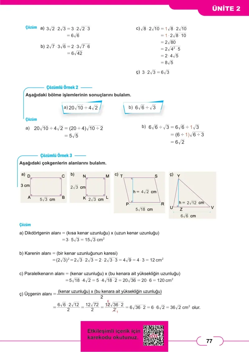 8. Sınıf Matematik Ders Kitabı Cevapları Meb Yayınları Sayfa 77