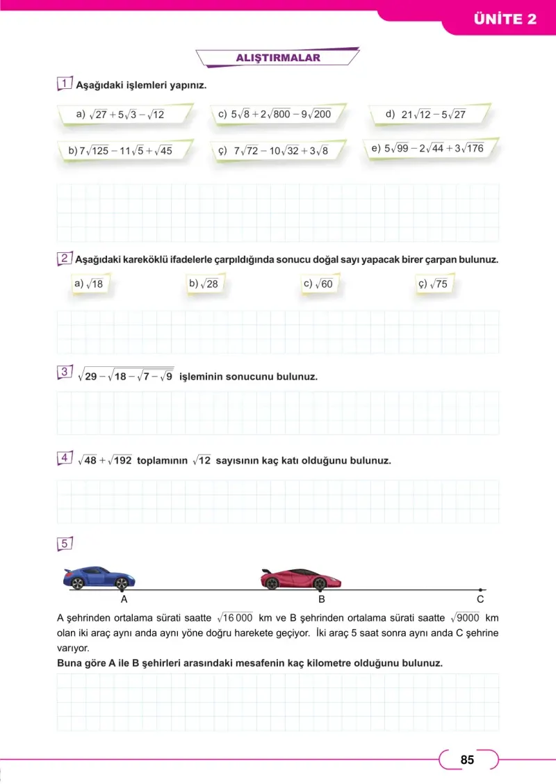8. Sınıf Matematik Ders Kitabı Cevapları Meb Yayınları Sayfa 85