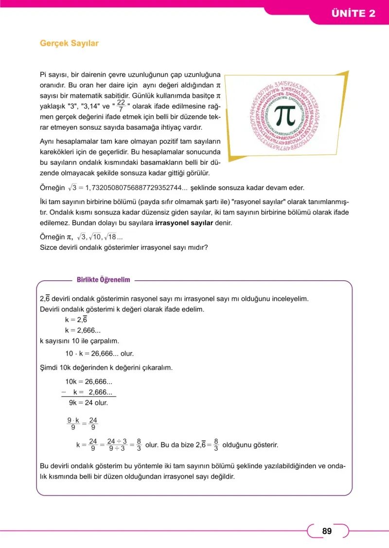 8. Sınıf Matematik Ders Kitabı Cevapları Meb Yayınları Sayfa 89
