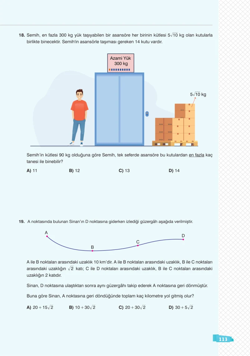 8. Sınıf Matematik Ders Kitabı Cevapları Sonuç Yayınları Sayfa 113