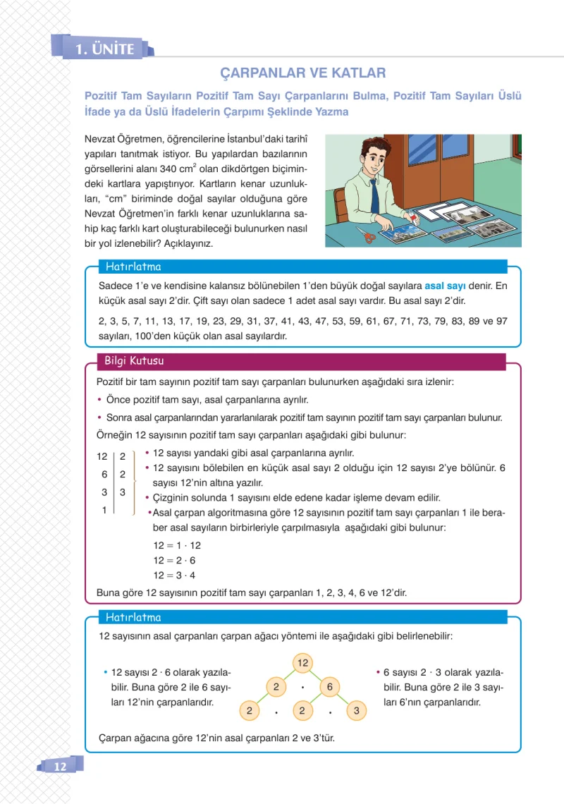 8. Sınıf Matematik Ders Kitabı Cevapları Sonuç Yayınları Sayfa 12