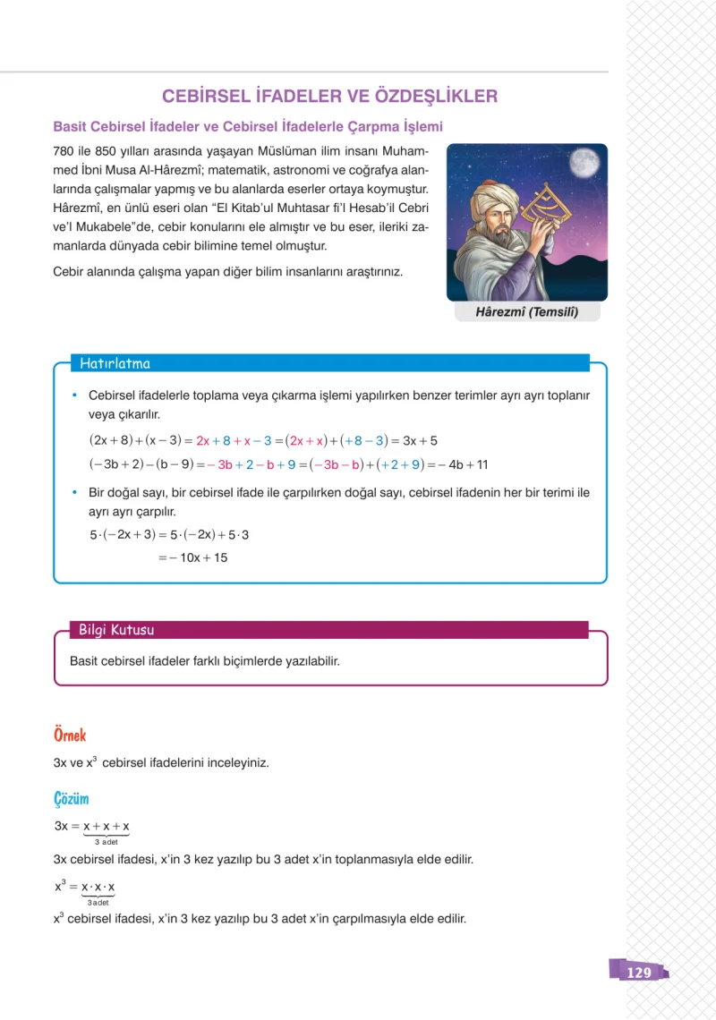 8. Sınıf Matematik Ders Kitabı Cevapları Sonuç Yayınları Sayfa 129