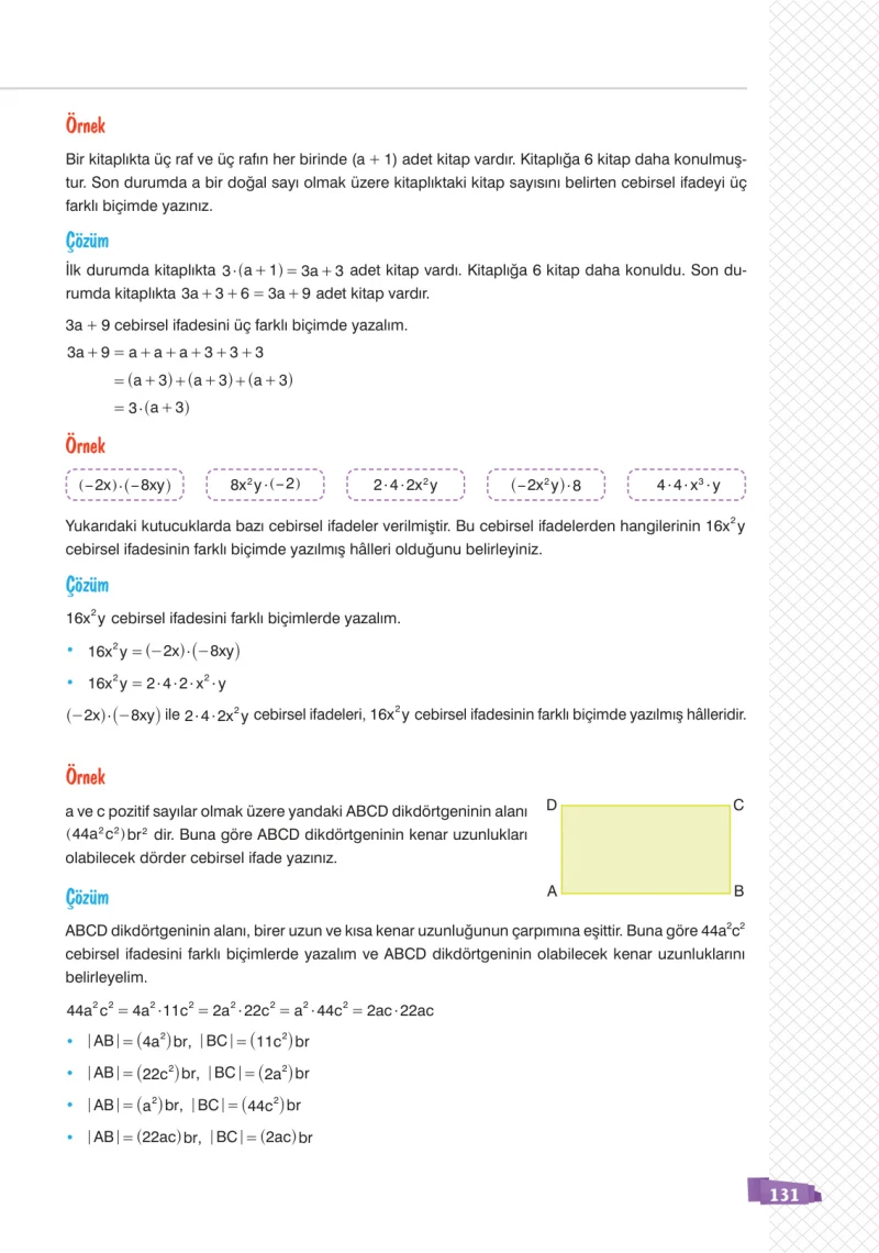 8. Sınıf Matematik Ders Kitabı Cevapları Sonuç Yayınları Sayfa 131