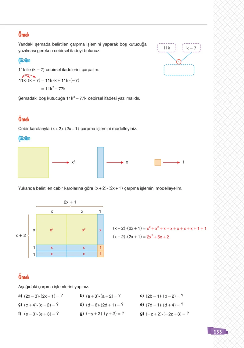 8. Sınıf Matematik Ders Kitabı Cevapları Sonuç Yayınları Sayfa 133