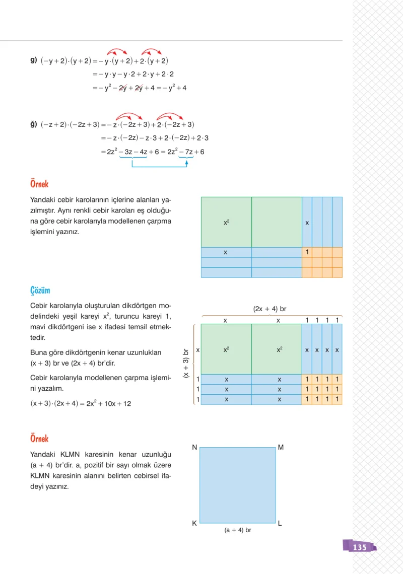 8. Sınıf Matematik Ders Kitabı Cevapları Sonuç Yayınları Sayfa 135