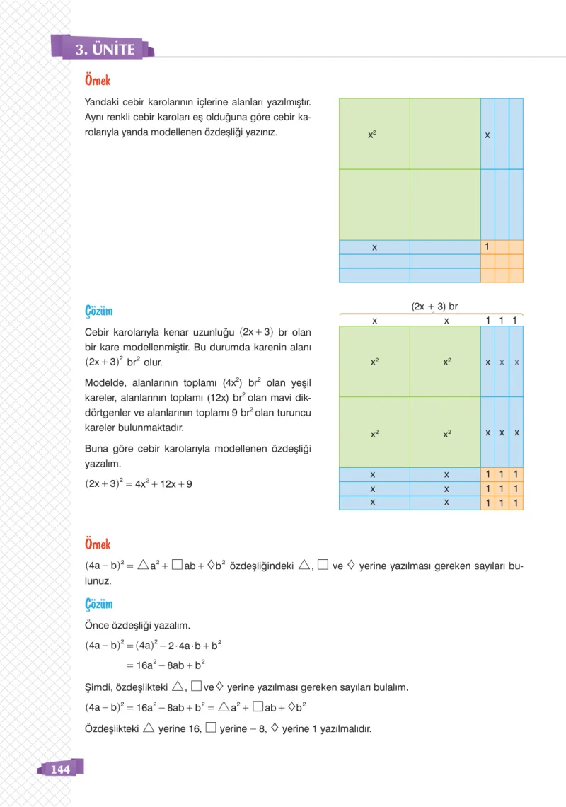 8. Sınıf Matematik Ders Kitabı Cevapları Sonuç Yayınları Sayfa 144