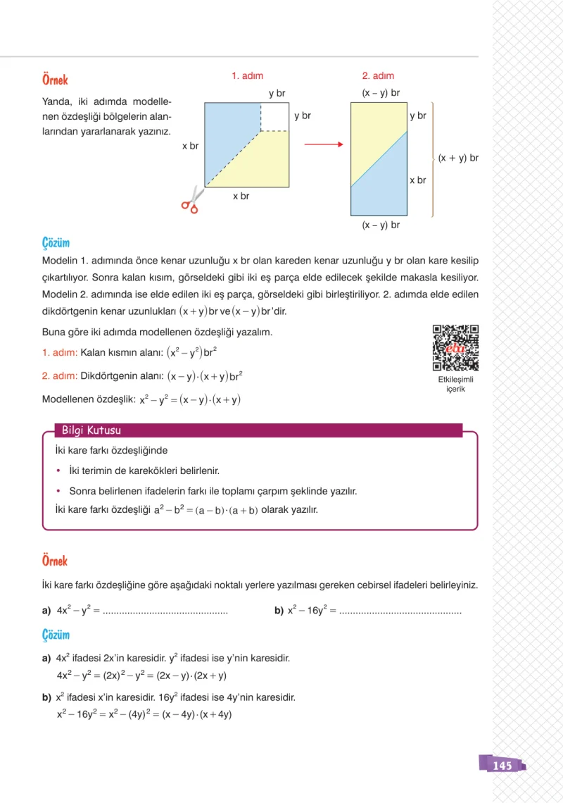 8. Sınıf Matematik Ders Kitabı Cevapları Sonuç Yayınları Sayfa 145