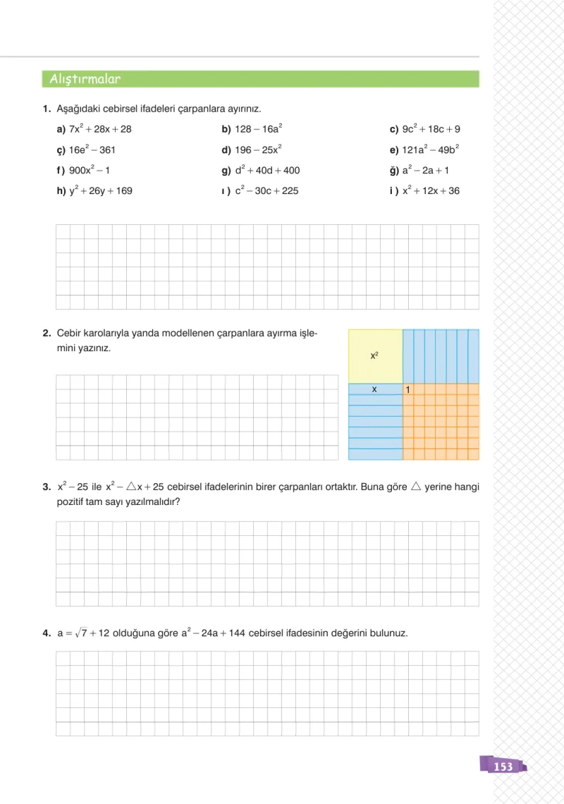 8. Sınıf Matematik Ders Kitabı Cevapları Sonuç Yayınları Sayfa 153