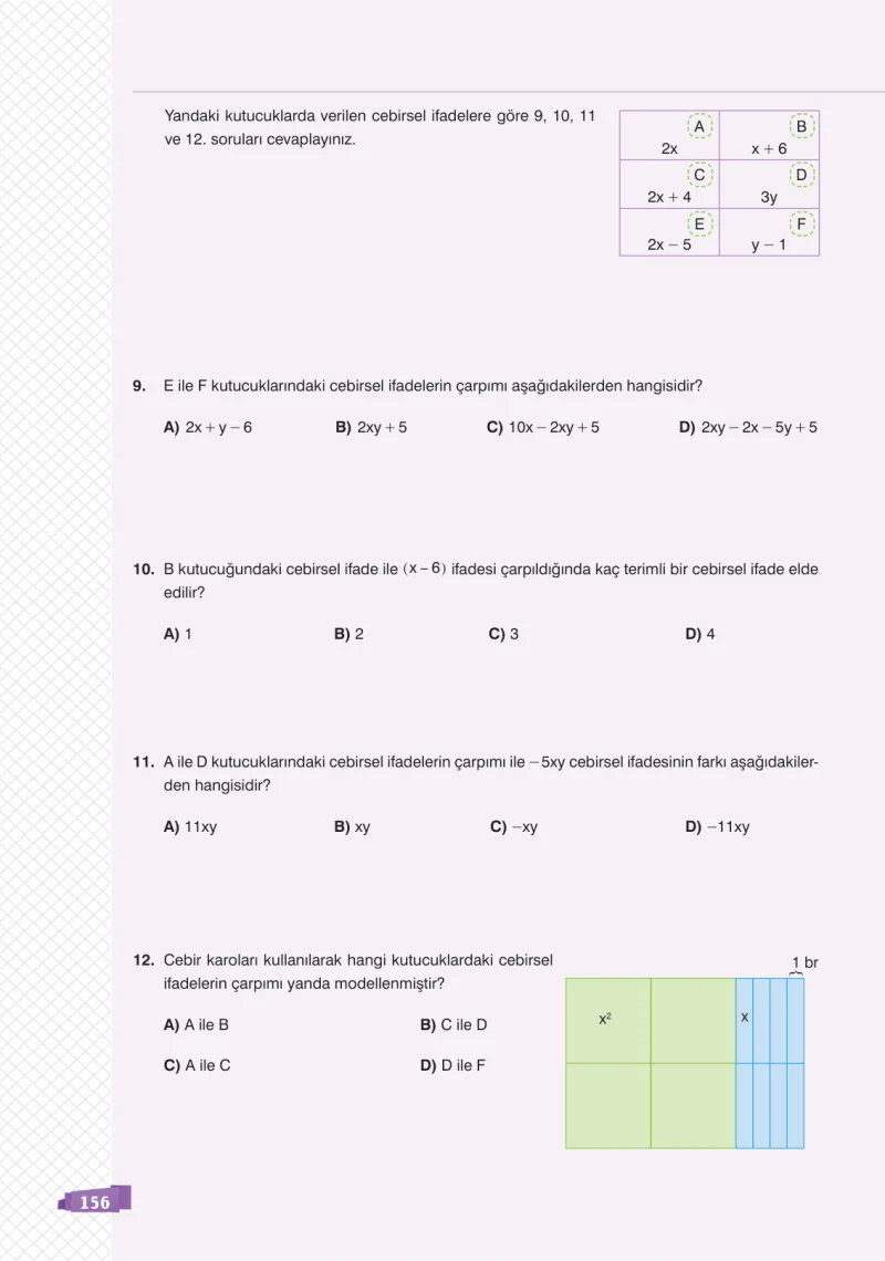 8. Sınıf Matematik Ders Kitabı Cevapları Sonuç Yayınları Sayfa 156